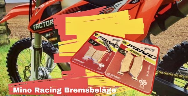 Mino Bremsbelag Kit mit Haltebolzen für KTM ab 2004 Hinten + Vorn