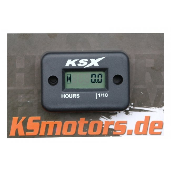 KS Motors Betriebsstundenzähler schwarz m. Kabel
