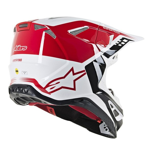 Alpinestars Supertech S-M8 Helm Red White Glossy