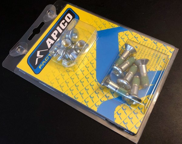 Apico Kettenradschraubenset Silber passend für KTM