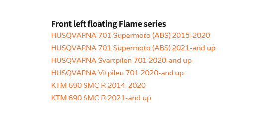 Moto Master Flame Bremsscheibe für KTM 690 SMCR /HVA 701 SM vorne 320 mm mit ABE