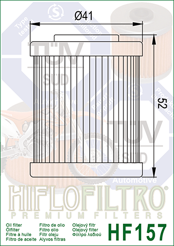 Hiflo Ölfilter für Beta RR 250 400 450 525 4-Takt Modelljahr 05-09