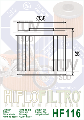 Hiflo Ölfilter für Honda CRF/CRFX 450 ab 2002