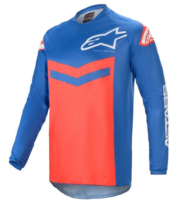 Alpinestars Fluid MX Shirt Speed Blue Bright Red