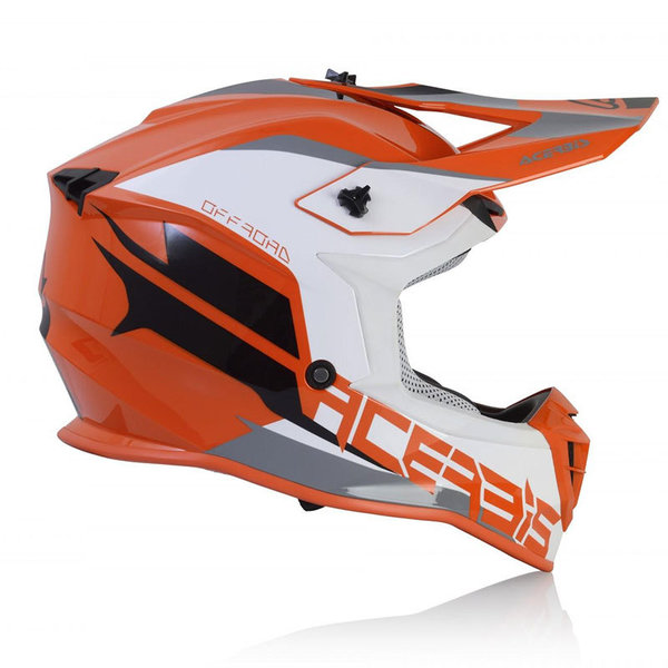 Acerbis MX Helm Linear Orange/Weiss