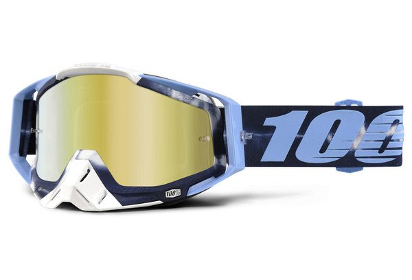 100% Motocross Brille Racecraft TieDye Gold Mirrored