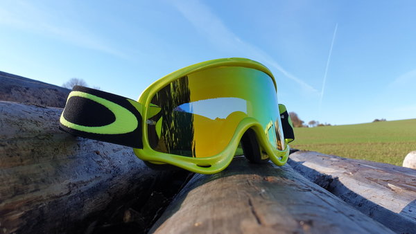 Oakley O-Frame Heritage Racer Green/Yellow Gold Mirror Motocrossbrille