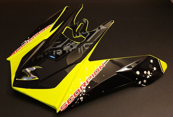 Scorpion EXO EVO VX 20 Quartz Neon Yellow Helmschild