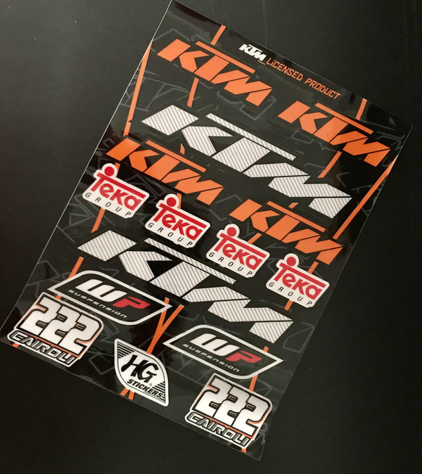HG Stickers Factory Kit KTM 222 Stickerbogen