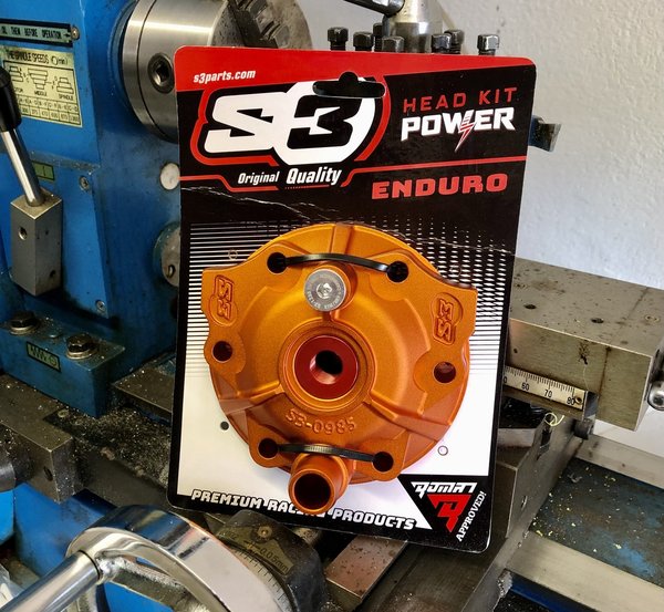 S3 Zylinderkopf Power für KTM 300 2017 Orange eloxiert