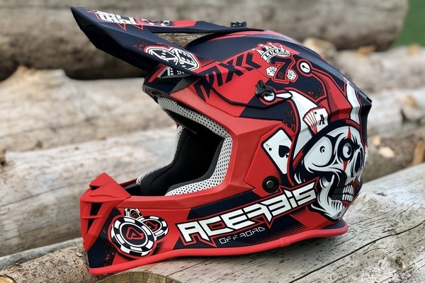 Acerbis MX Helm Linear Joker Red/Royal Limited