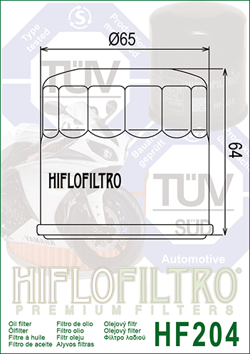 Hiflo Ölfilter HF204 Yamaha, Honda, Kawasaki, Triumph - siehe Beschreibung