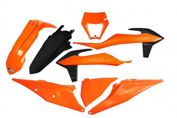 UFO Plastik Kit KTM EXC ab 2020 Orange/Schwarz