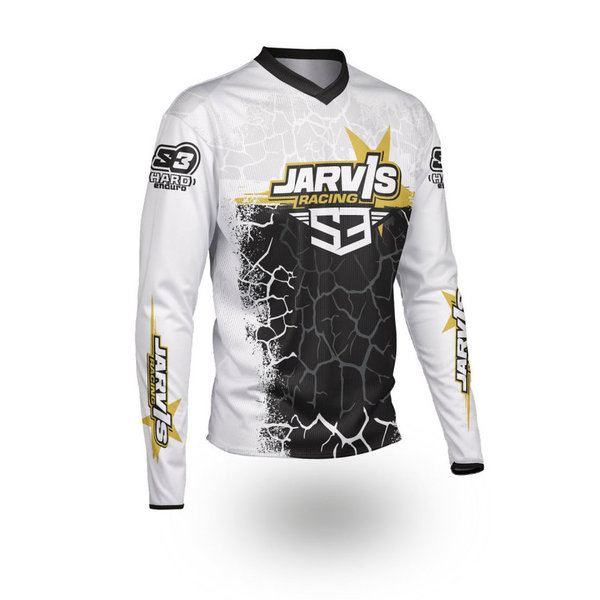 Jarvis Race Gear Fahrershirt MX / Enduro Schwarz/Weiss