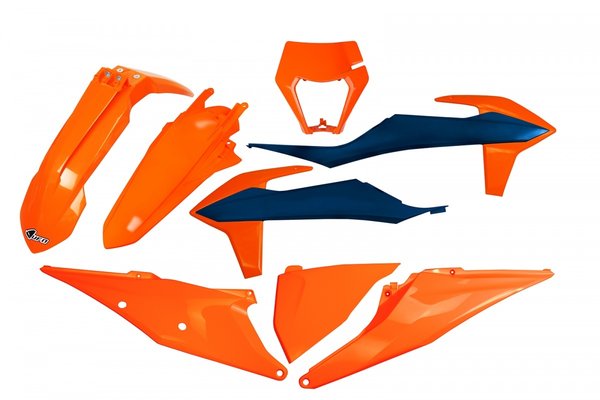 UFO Plastik Kit KTM EXC Orange/Blau ab 2020-2023