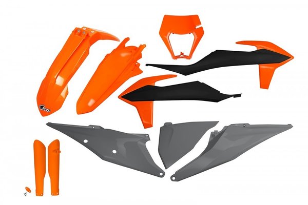 UFO Plastik Kit passend für KTM EXC Orange/Grau ab 2020-2023 Plasticspecial