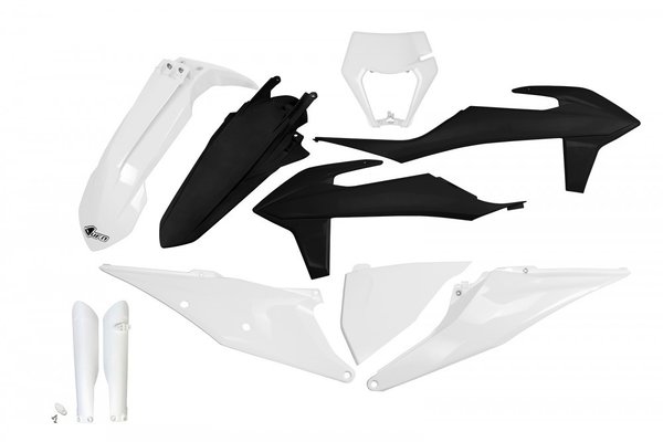 UFO Plastik Kit passend für KTM EXC Six Days Weiss/Schwarz ab 2020-2023 Plasticspecial