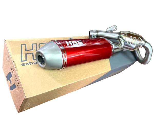HGS Komplettanlage passend für Gas Gas ECF 350 2021-23 KTM EXC 350 F 2020-23 HVA FE 350 2020-23 Red