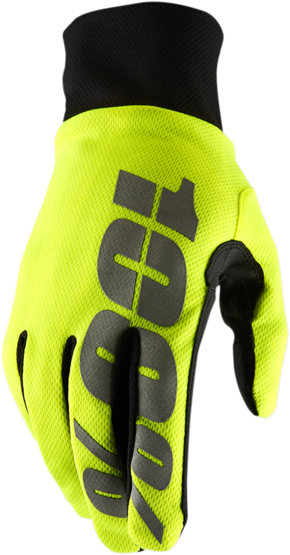 100% Brisker Gloves MX / MTB Handschuh Hydromatic Neongelb Wasserdicht